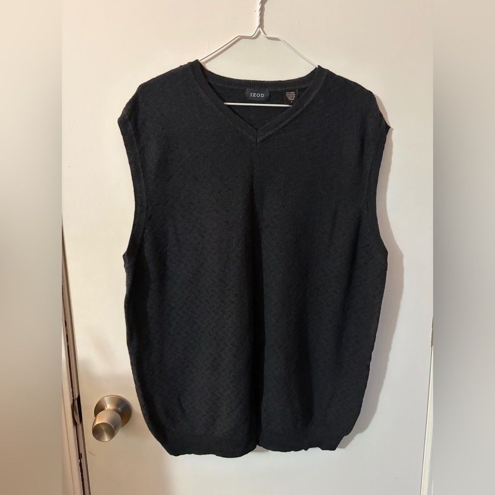 IZOD Large Dark Blue Men's Sweater Vest Tote2